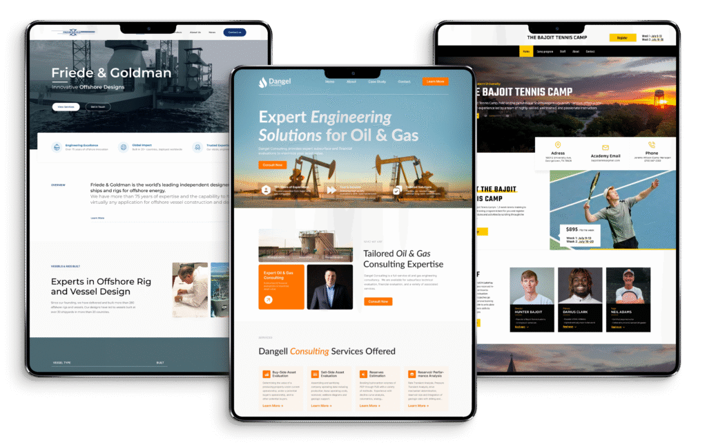 Web design mockup